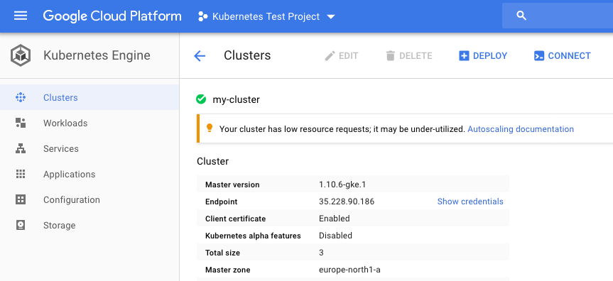 edit cluster